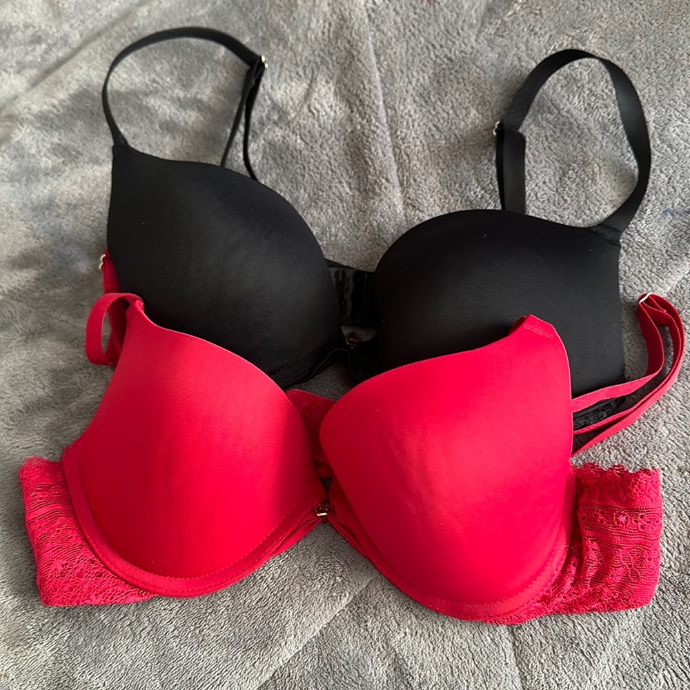 Cute red and black shein bras